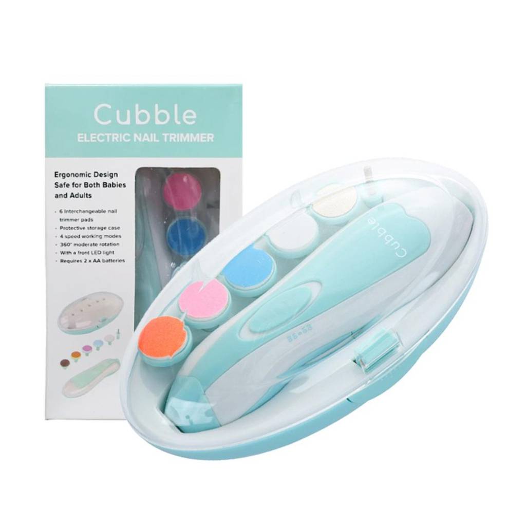 Cubble Electric Baby Nail Trimmer Set with LED Light Blue NTUC