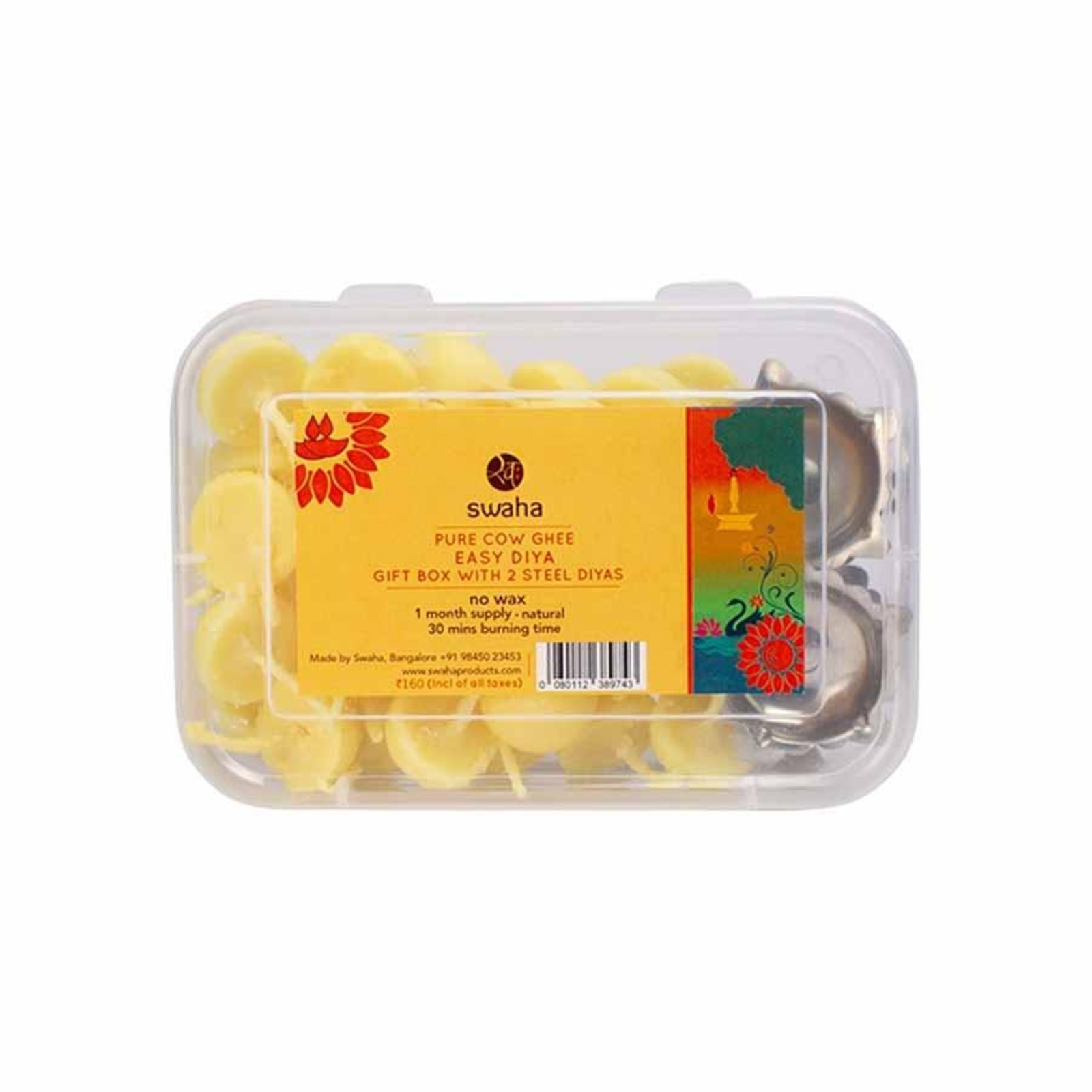 Swaha Easy Diya Cow Ghee 30pcs + 2 Steel Divya NTUC FairPrice