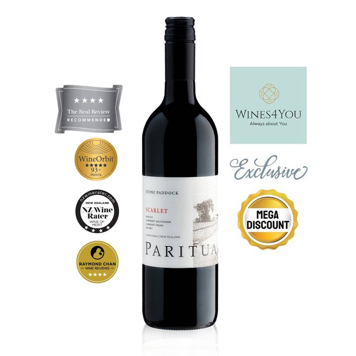 Paritua Stone Paddock Scarlet New Zealand Red Wine 2019 NTUC FairPrice