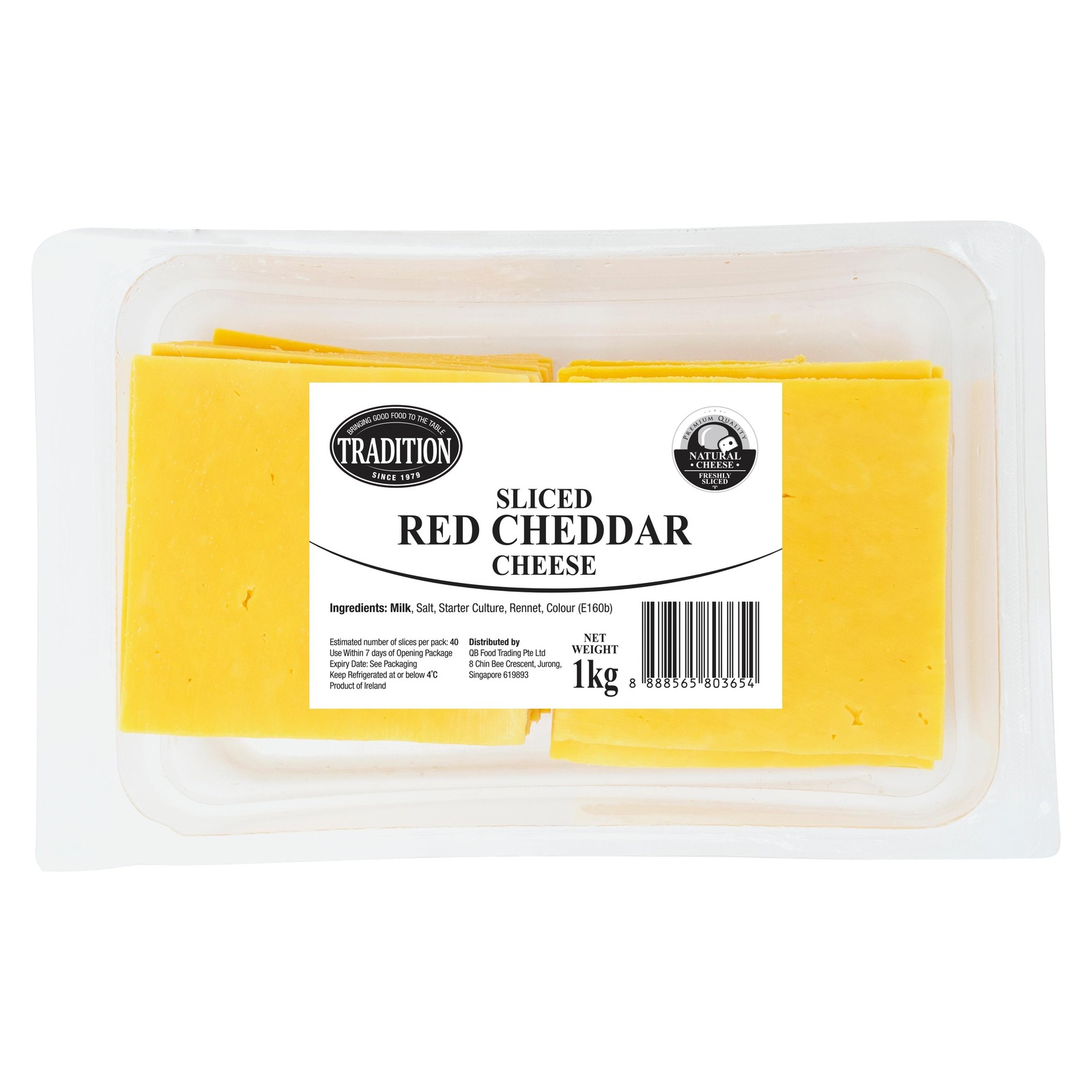 Q.B. Food Sliced Red Cheddar Cheese Bulk Pack NTUC FairPrice