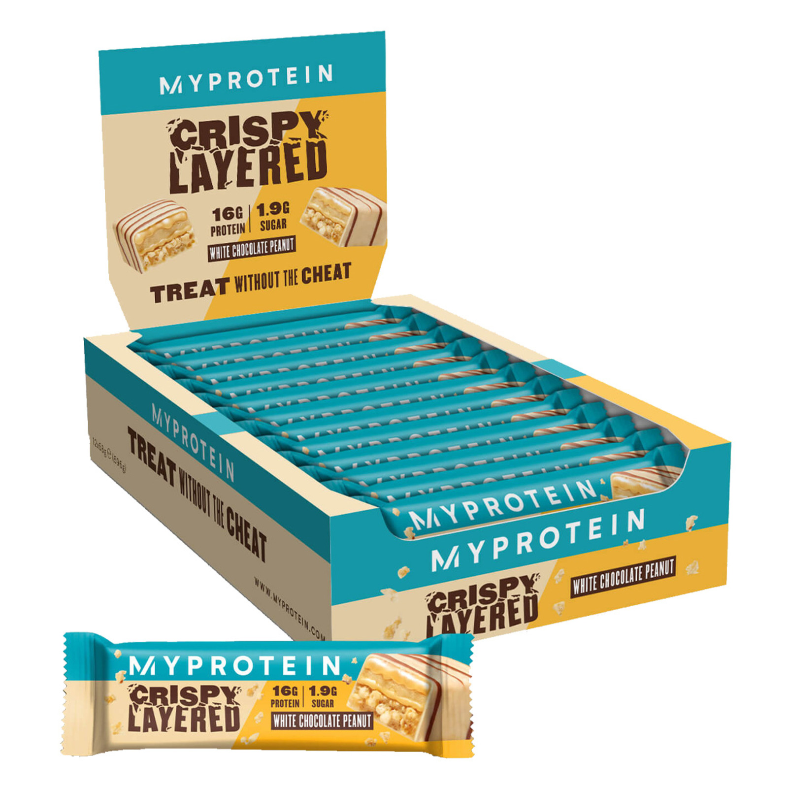 MyProtein Crispy Layered Protein Bar (12s) W. Choco Peanut NTUC