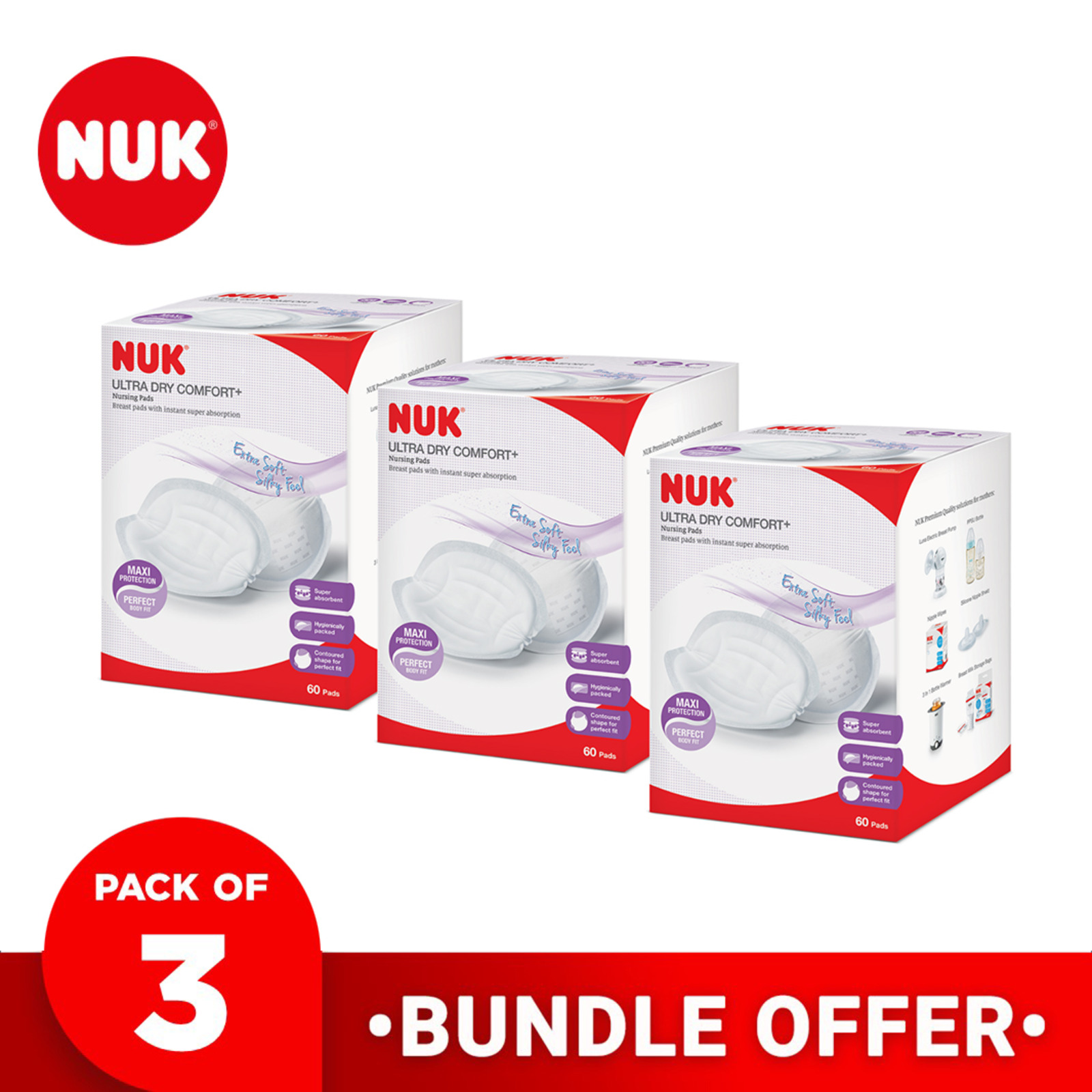 NUK NUK Ultra Dry Comfort Breast Pad 60s Bundle NTUC FairPrice
