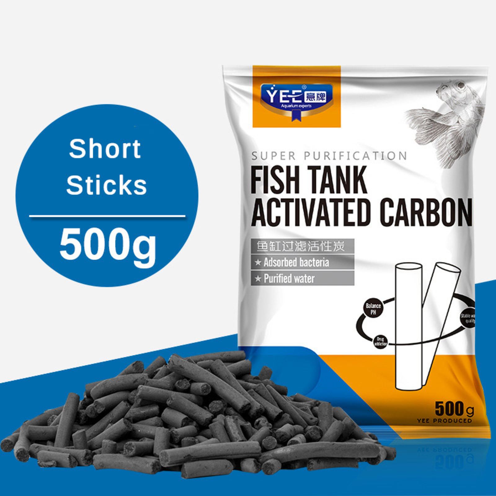 Yee Aquarium Activated Carbon /Charcoal Short Stick NTUC FairPrice