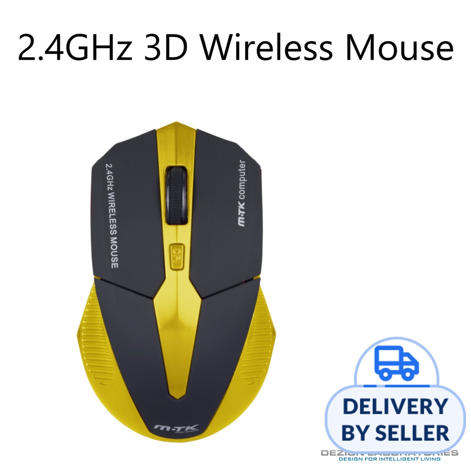 D.LAB 2.4Ghz 3D Wireless Mouse (K3380) Yellow | NTUC FairPrice