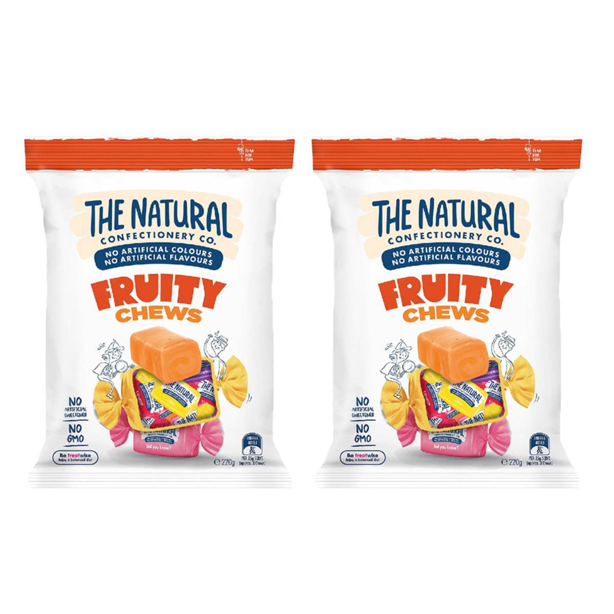The Natural Confectionery Co Fruity Chews 220g Bundle of 2 NTUC FairPrice