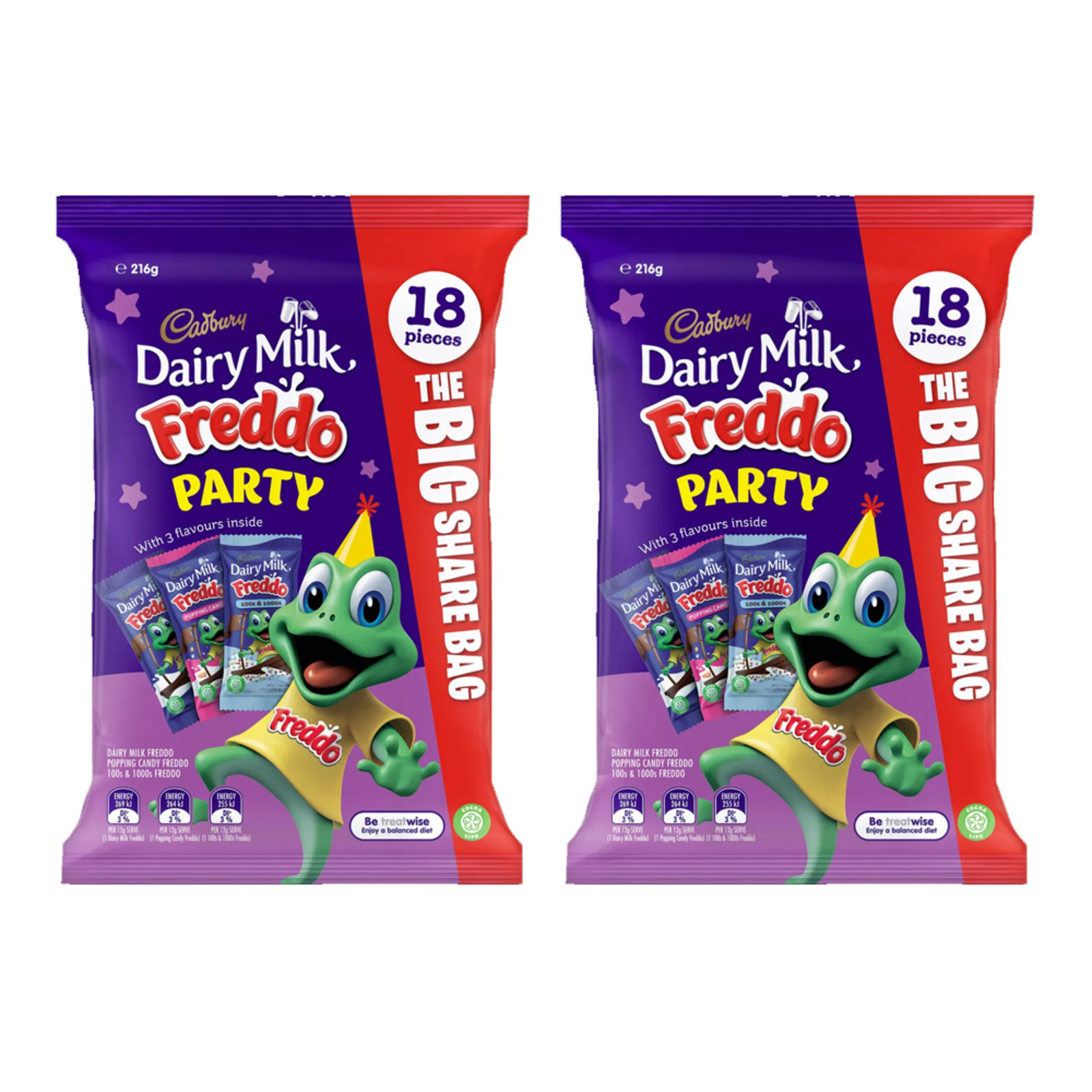 Cadbury Freddo Dairy Milk Party Sharepack 216g Bundle of 2 NTUC FairPrice