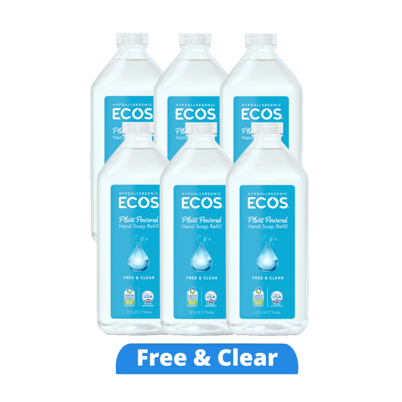 Ecos Hypoallergenic Hand Soap Refill Free and Clear NTUC FairPrice