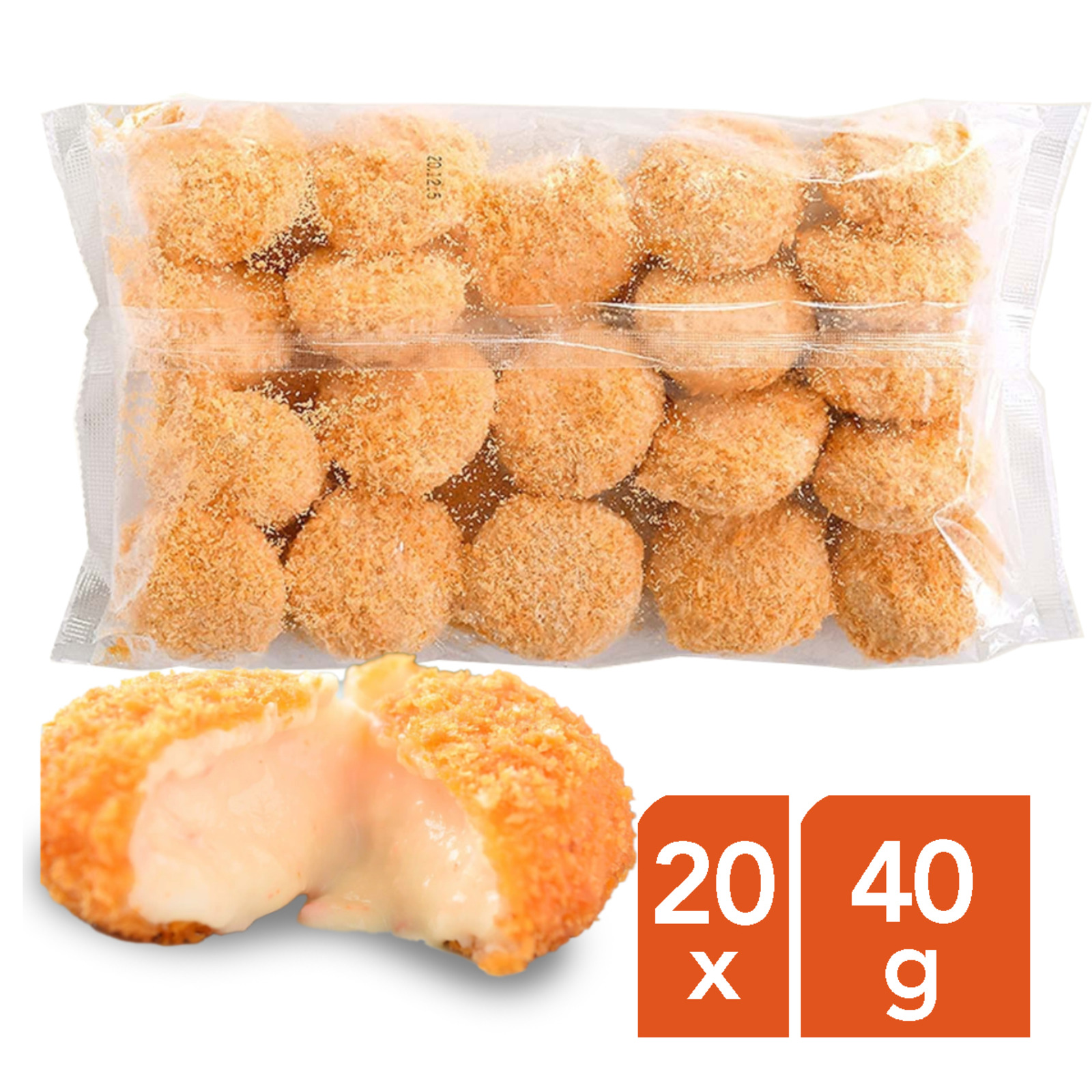 Sanrei Kani Japanese Cream Croquette Red Snow Crab 20p NTUC FairPrice