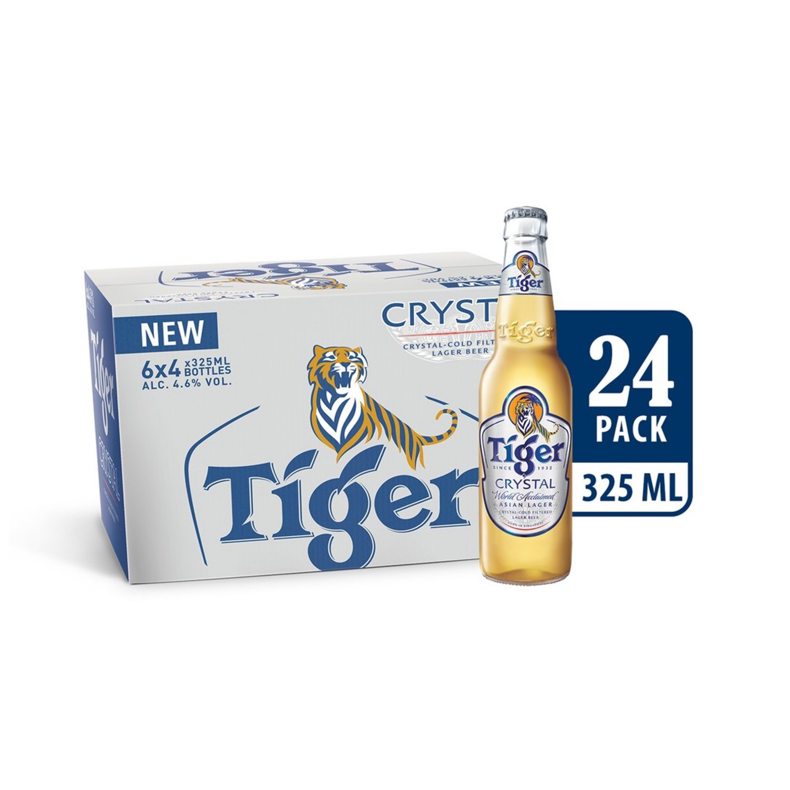 Tiger Bottle Beer Crystal Cold Lager NTUC FairPrice