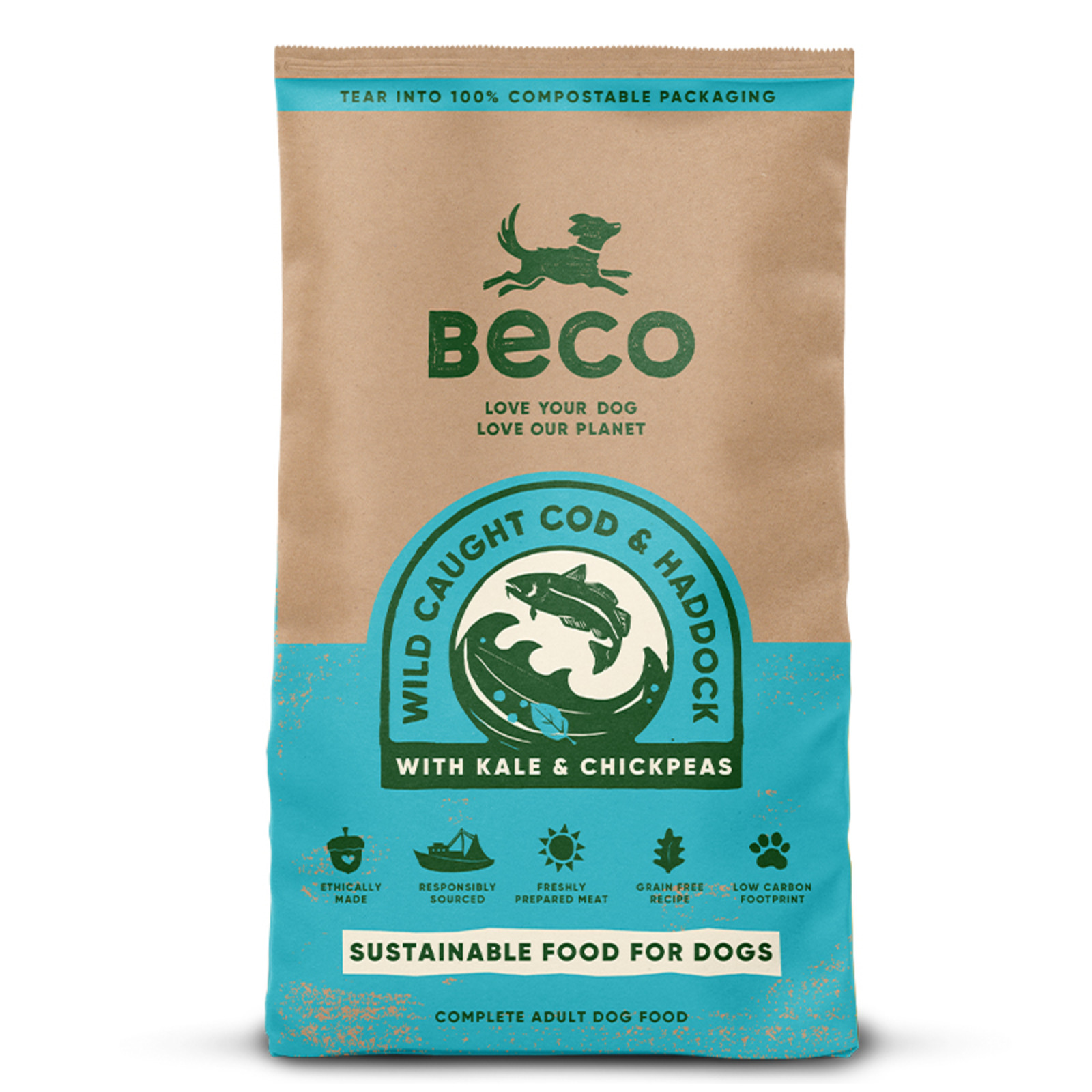 Beco Cod & Haddock Complete Dry Dog Food NTUC FairPrice
