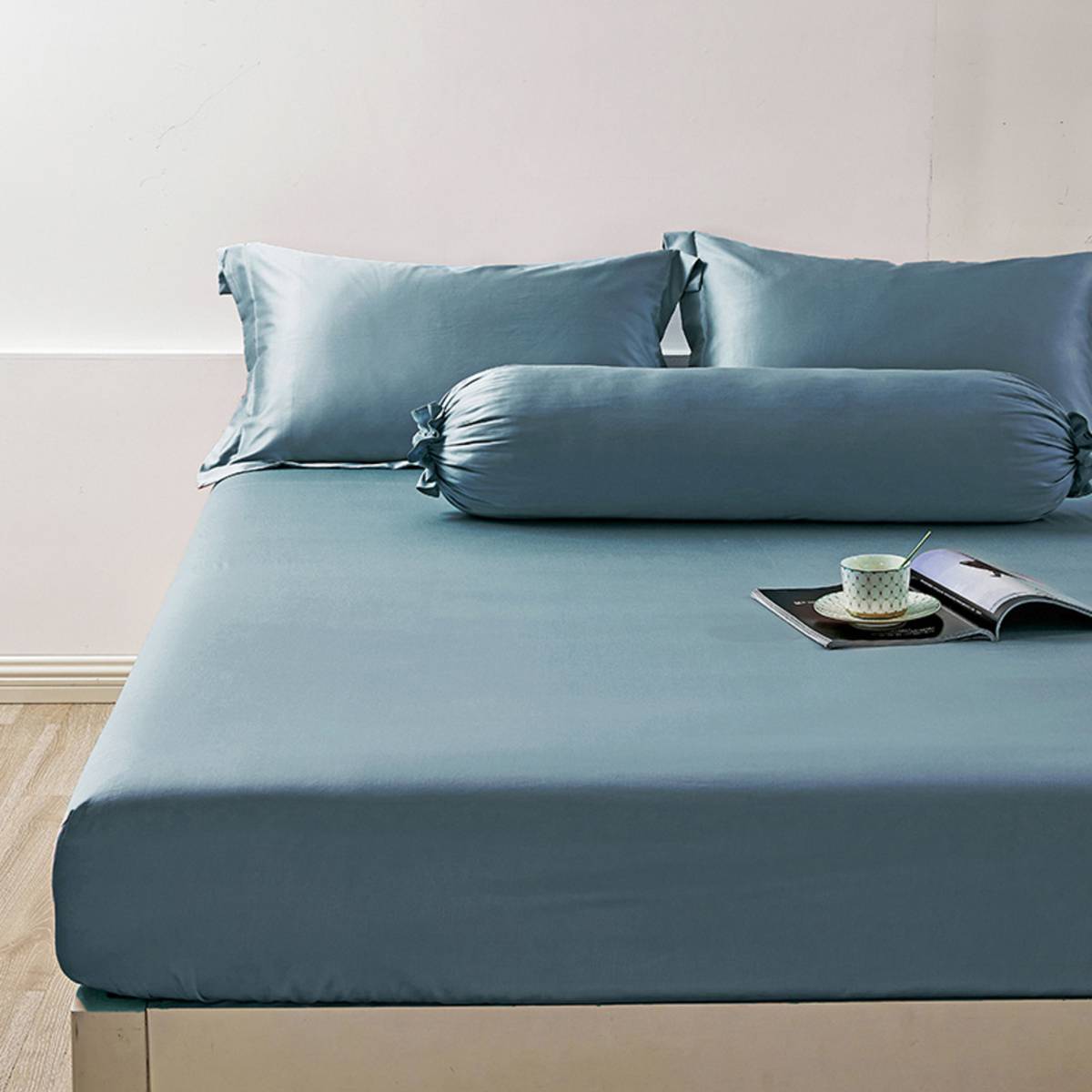 Sweet Home Modal Highend Fitted Bedsheet SetQS(Blue) NTUC FairPrice