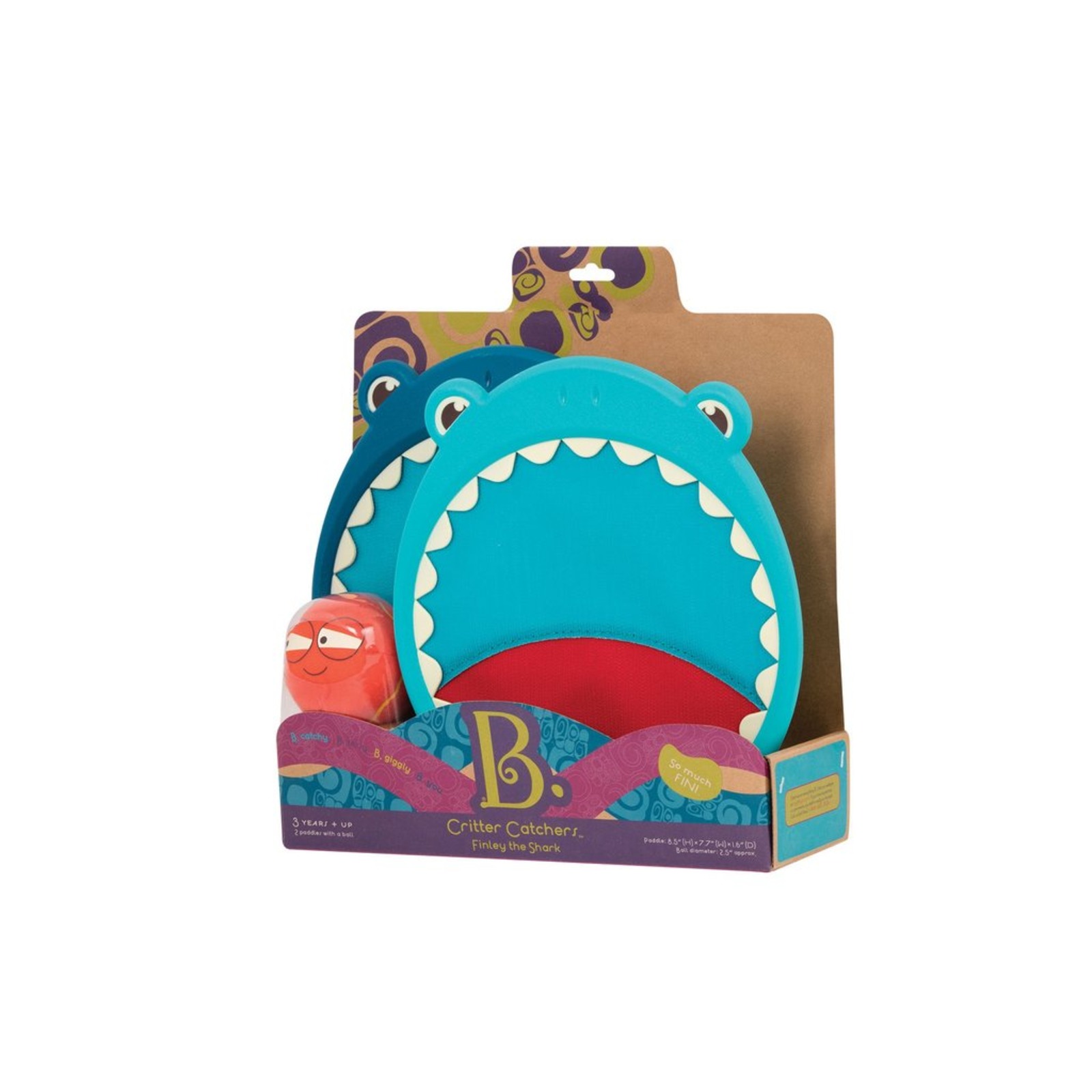 B.Toys Critter Catchers, Velcro Ball Catcher - Shark | NTUC FairPrice