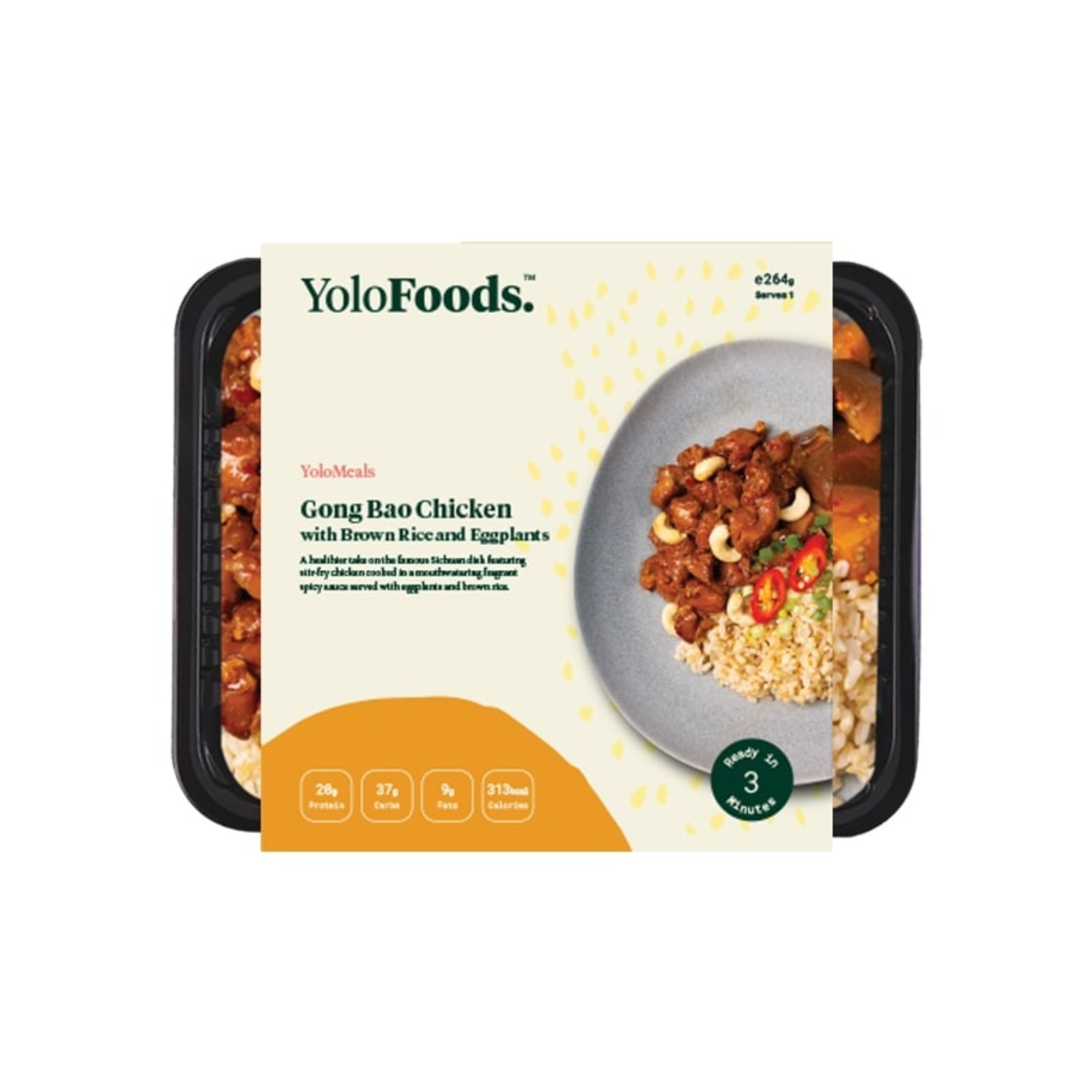 YoloFoods [Lite] Gong Bao Chicken with Brown Rice NTUC FairPrice
