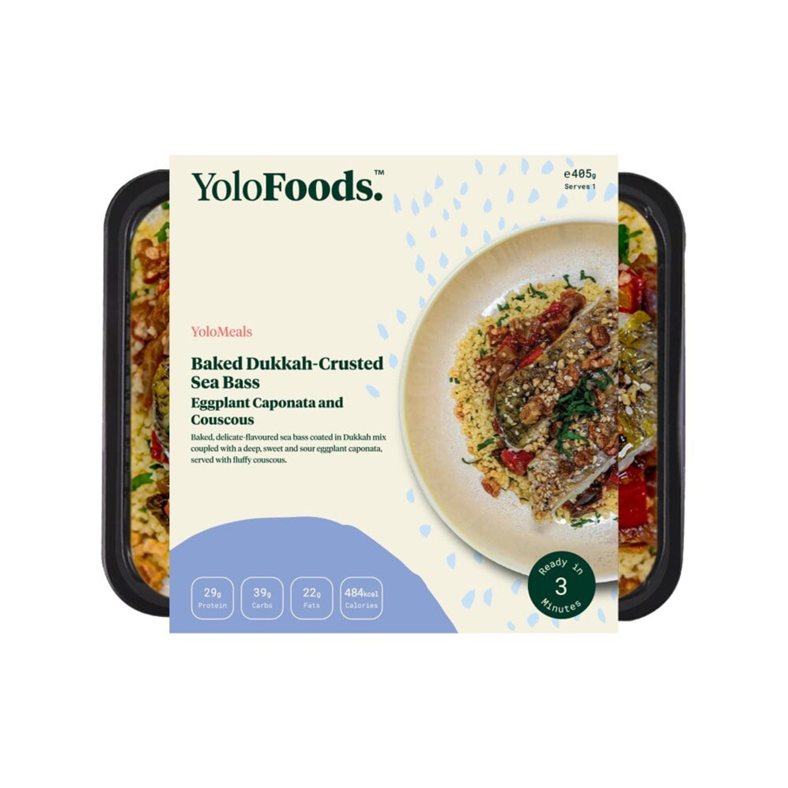 YoloFoods Baked dukkahcrusted sea bass, eggplant caponata NTUC FairPrice