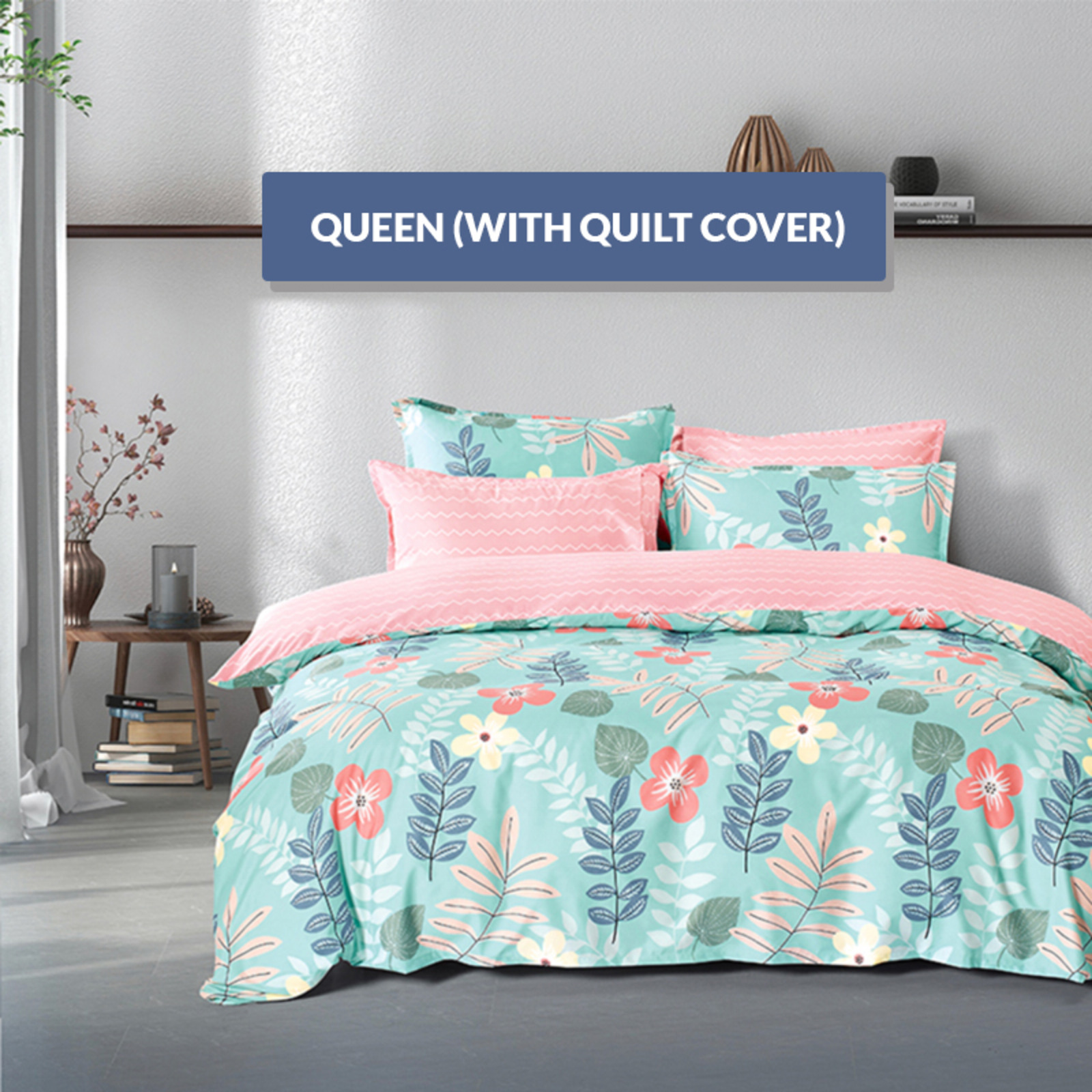 aqua bedspread queen