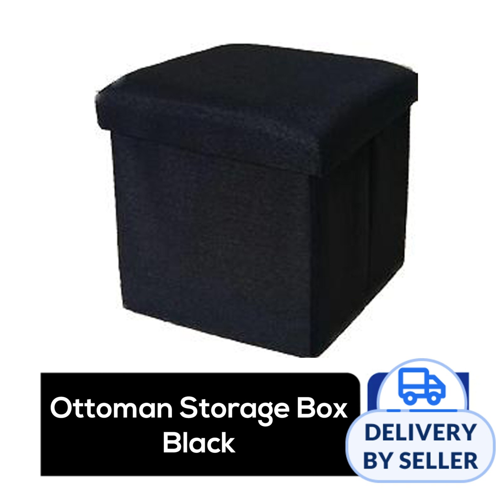 GLADLEIGH Ottoman Storage Box Small Size Black NTUC FairPrice