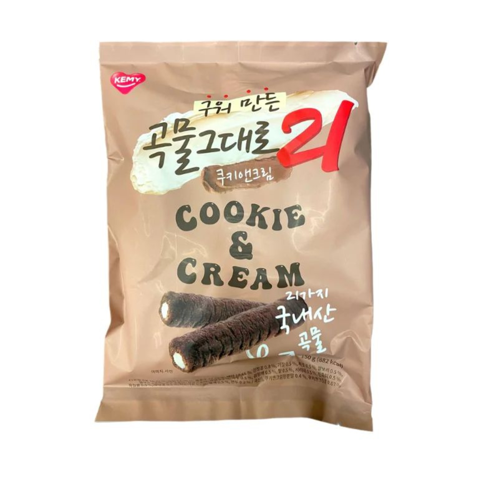 Kemy 21 Grains Baked Grain Crispy Roll Cookies & Cream NTUC FairPrice