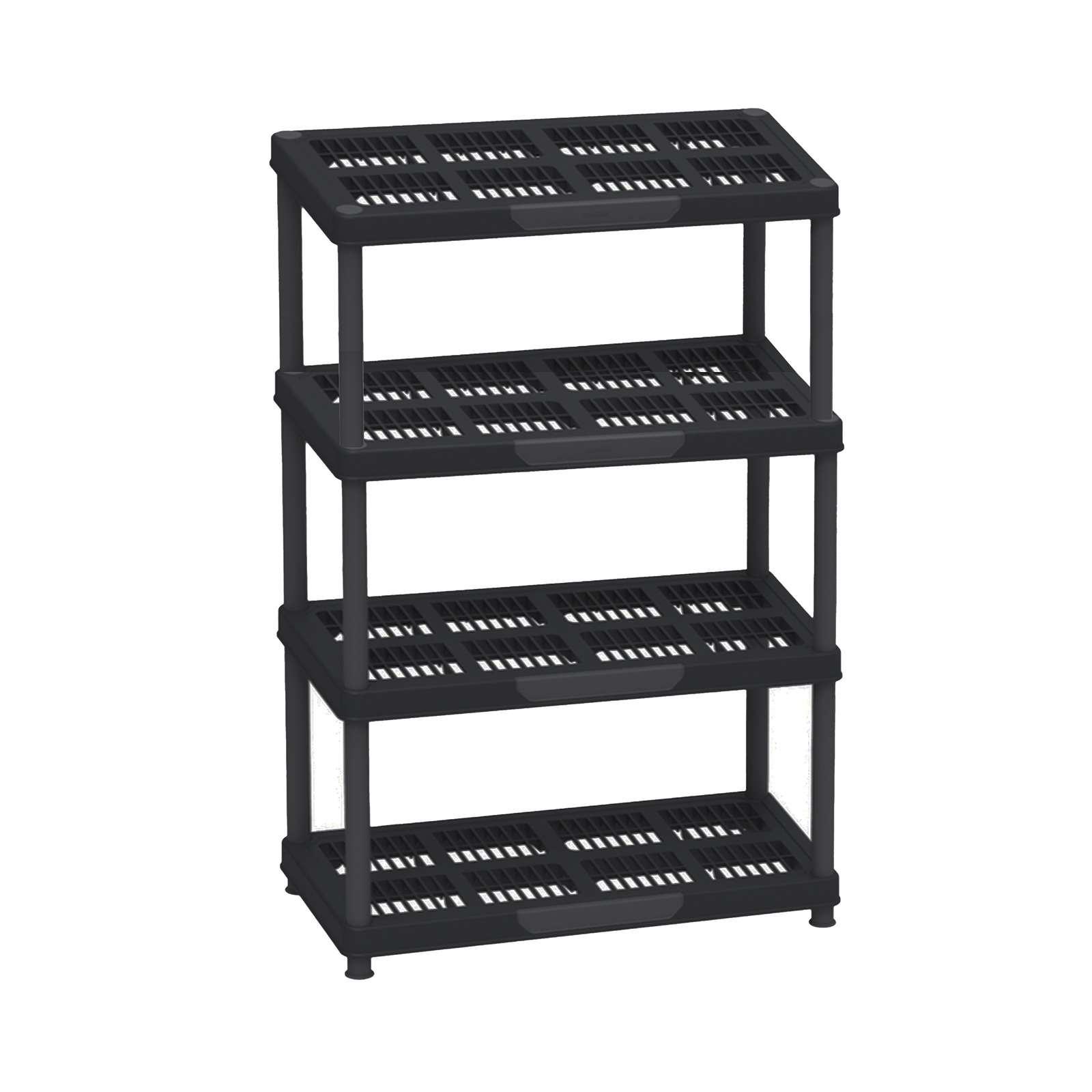 Duramax Heavy Duty 4 Tier Storage Shelf Rack Black NTUC FairPrice