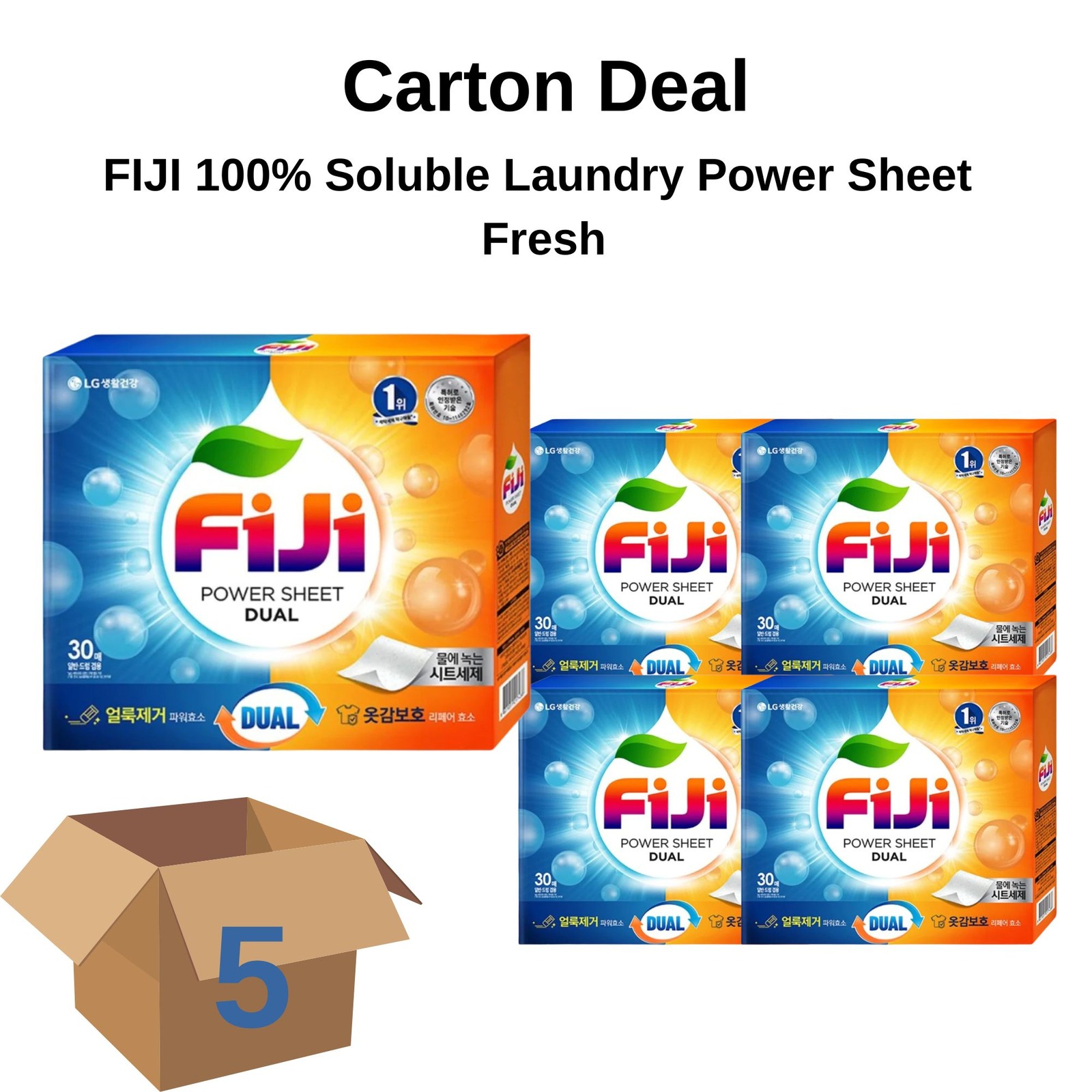 FIJI 100 Soluble Laundry Power Sheet (Fresh) NTUC FairPrice