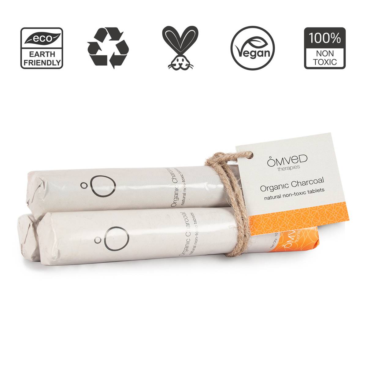 Omved Organic Charcoal Tablets 30 Tablets/Pack of 3 Rolls NTUC FairPrice