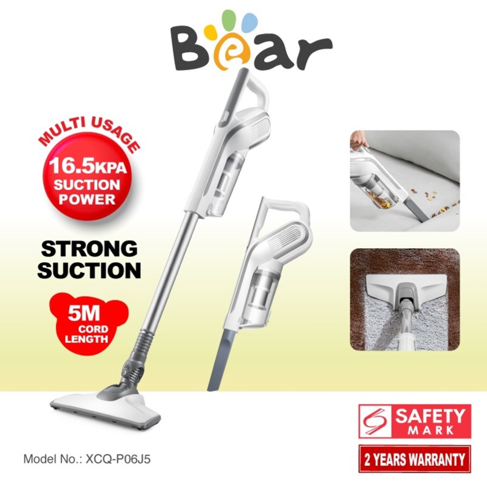 Bear (XCQP06J5) Stick Vacuum Cleaner Handheld NTUC FairPrice