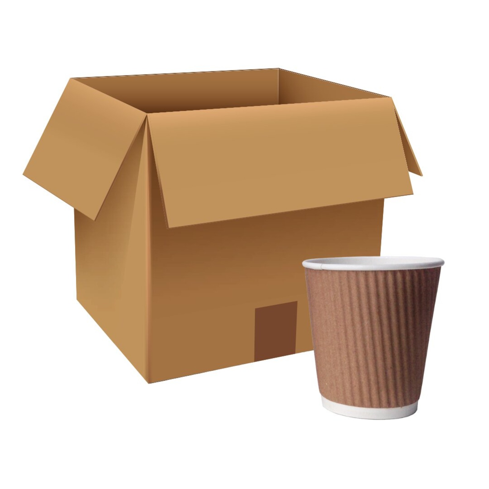 eco u 8oz Paper Cups Bio Disposable - Ripple Wall (Carton) | NTUC FairPrice