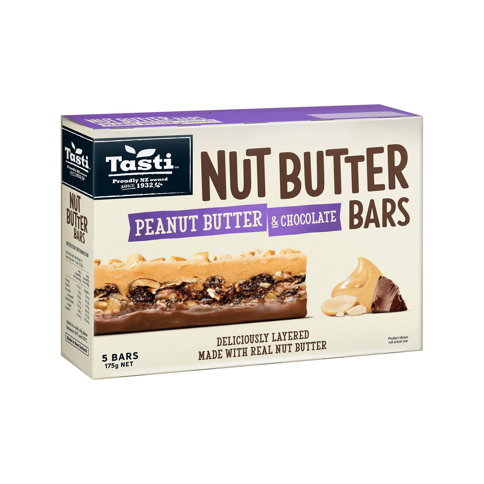 Tasti Nut Butter Bars Peanut Butter & Chocolate NTUC FairPrice