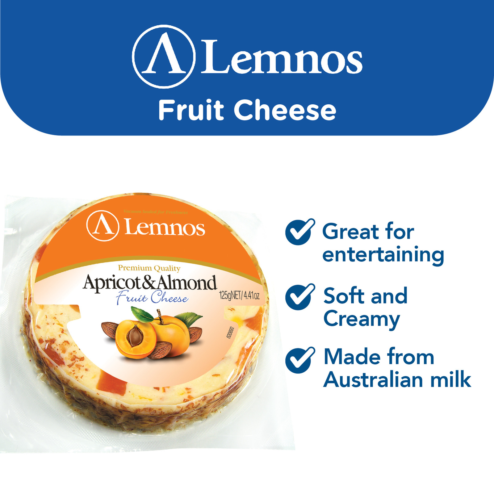 Lemnos Apricot and Almond Cream Cheese NTUC FairPrice