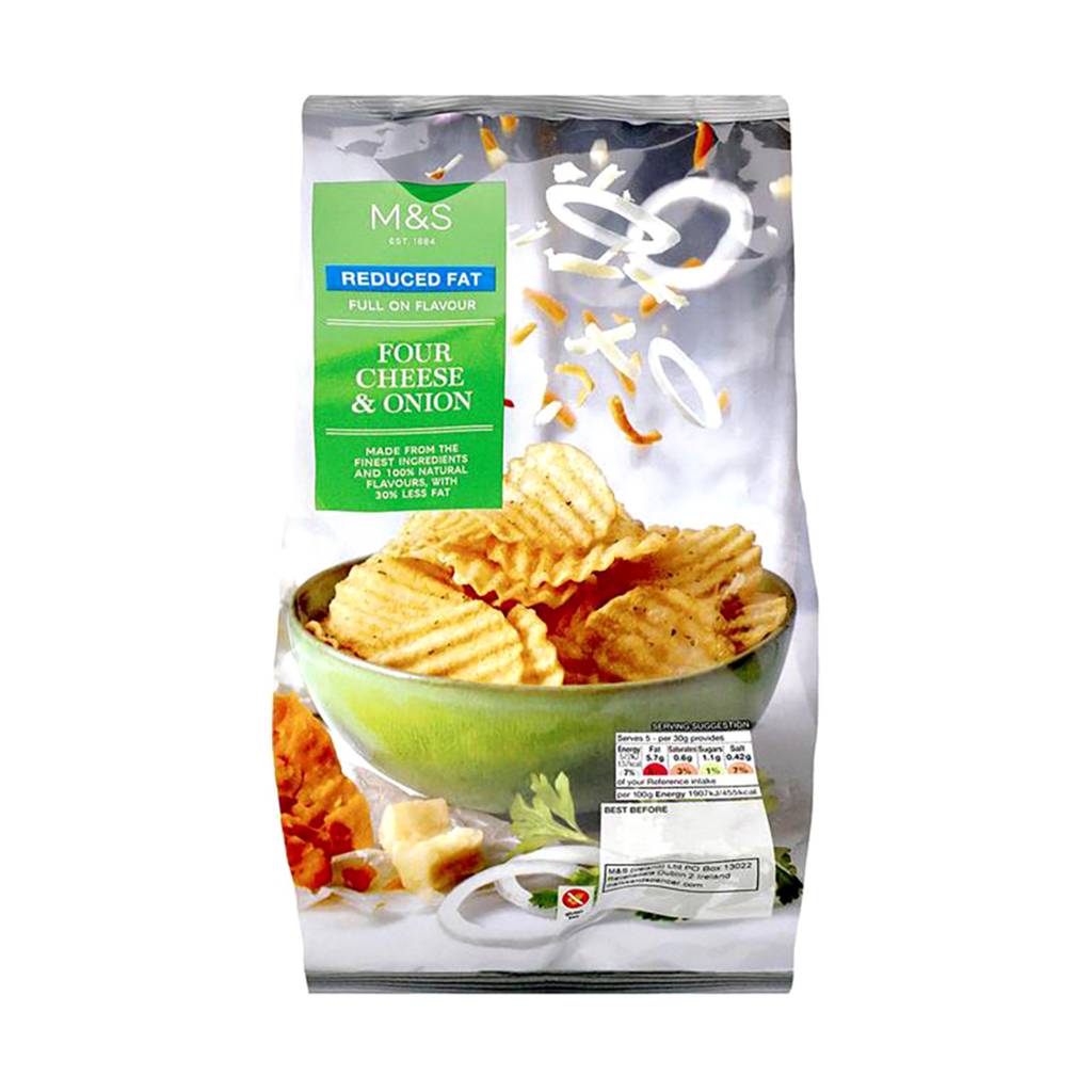 Marks & Spencer Reduced Fat Four Cheese & Onion Crisps NTUC FairPrice