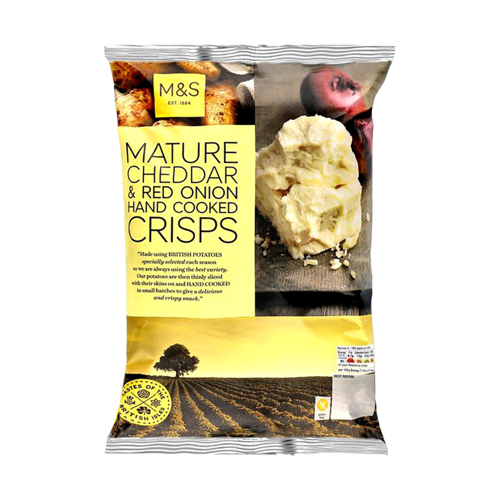 Marks & Spencer Mature Cheddar & Red Onion Hand Cooked Crisps NTUC FairPrice