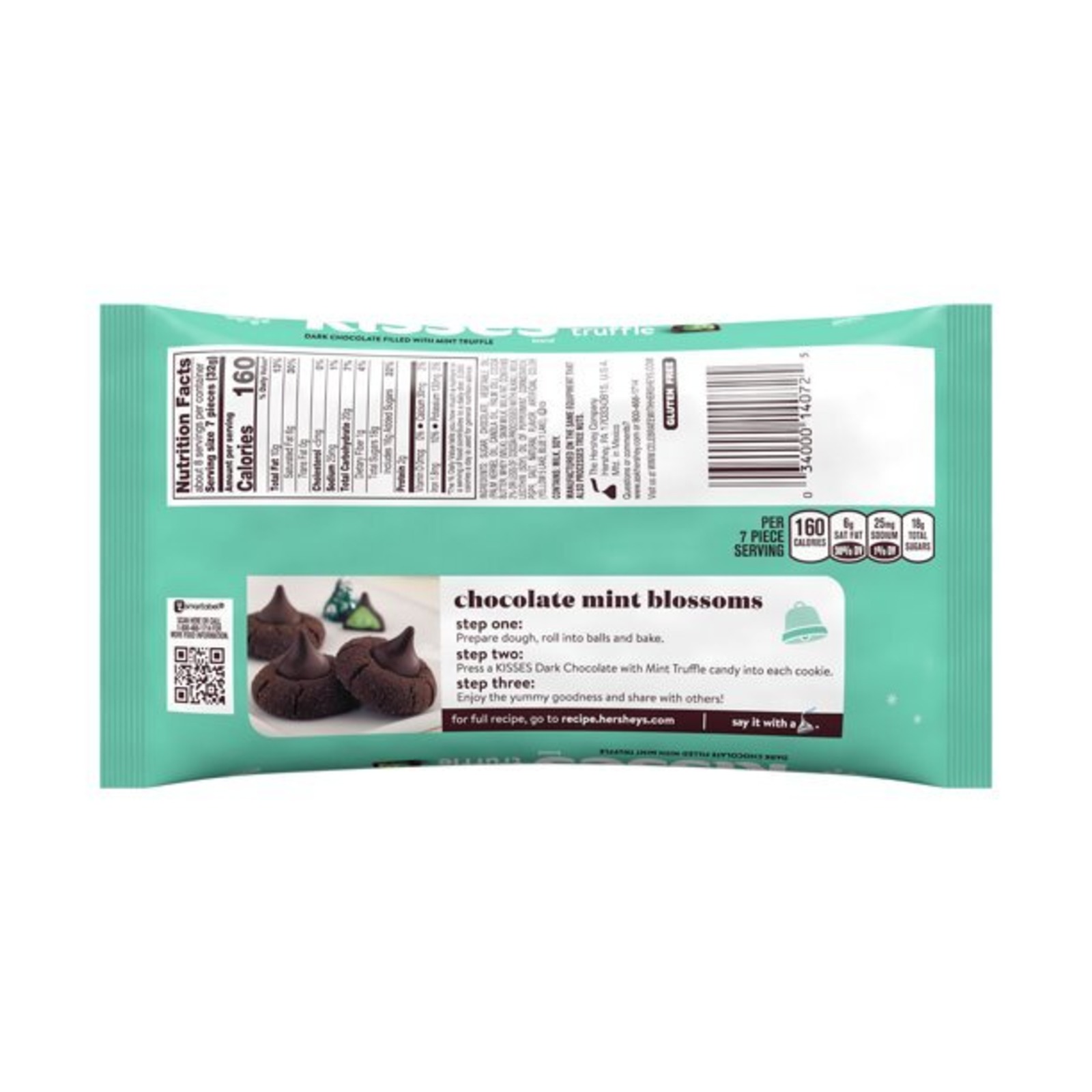 Hershey's Kisses Dark Chocolate Filled Mint Truffle Christmas ...