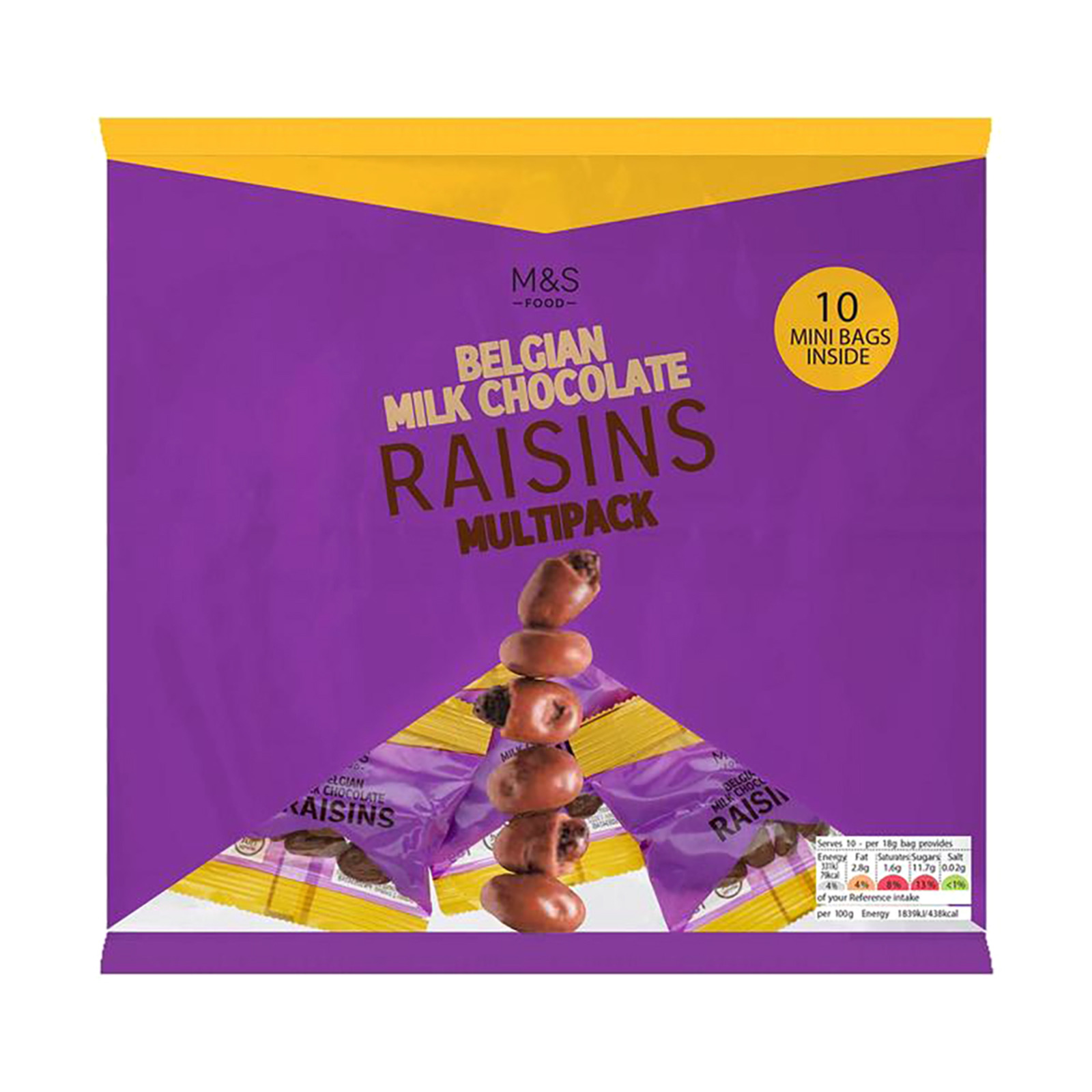 Marks & Spencer Belgian Milk Chocolate Raisins Multipack NTUC FairPrice