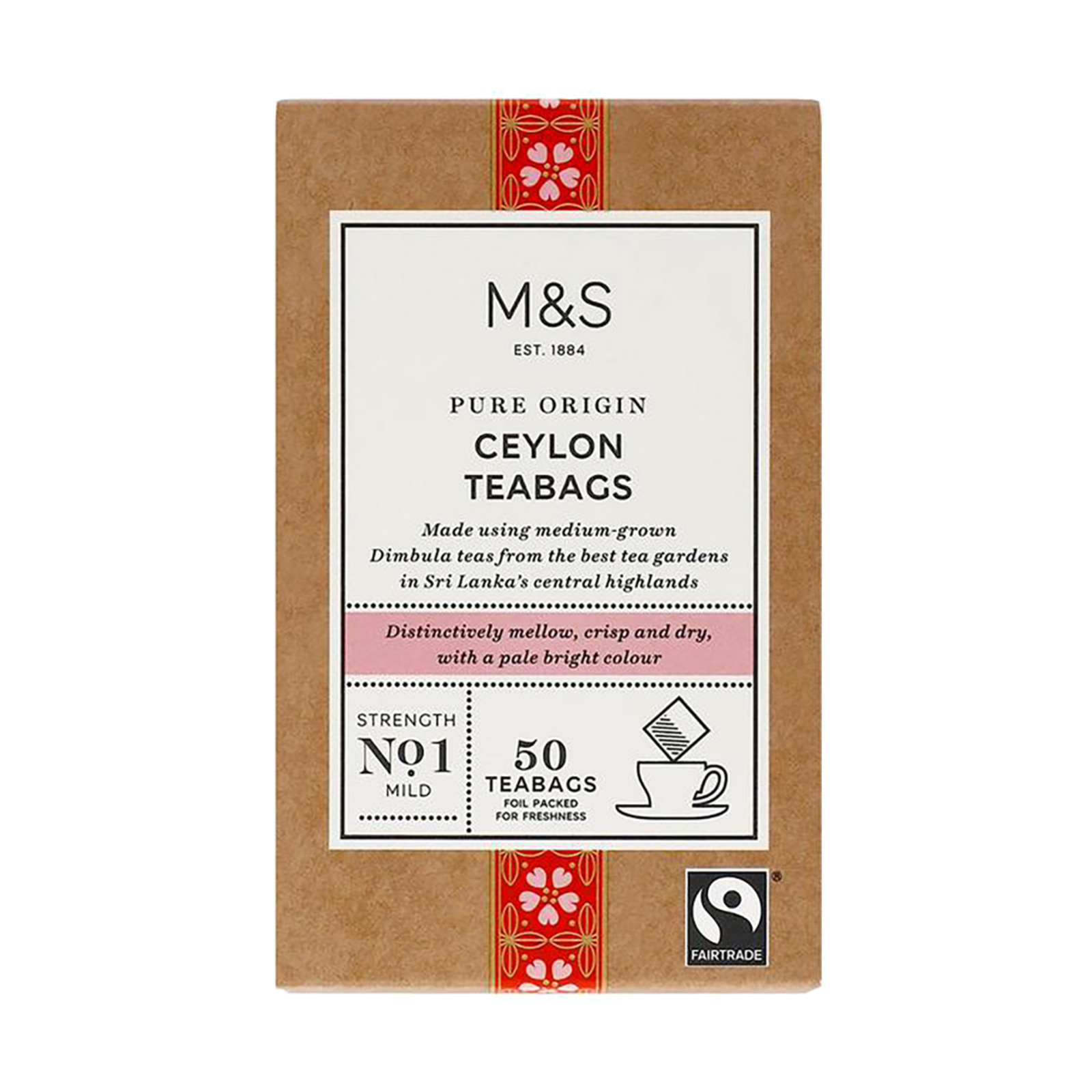 Marks & Spencer Fairtrade Pure Origin Ceylon Tea Bags NTUC FairPrice