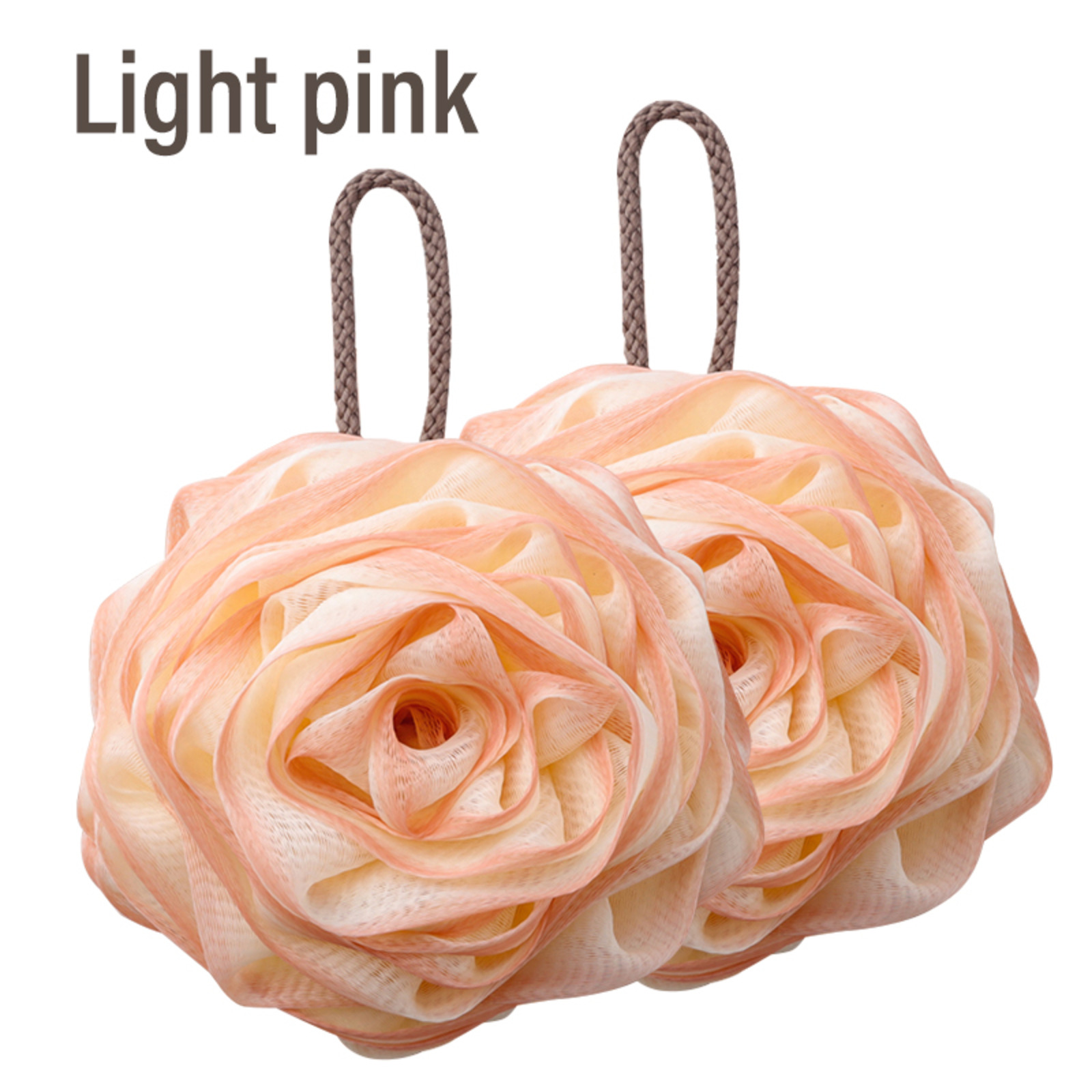 Sweet Home Rose Shape Shower Sponge Light Pink NTUC FairPrice