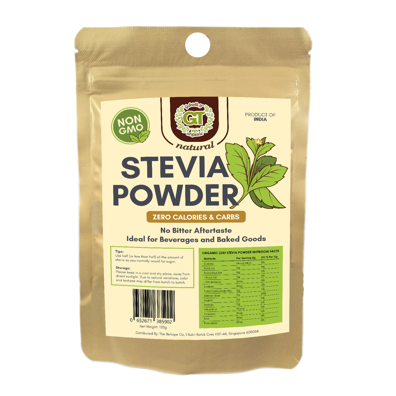 Gabrielle T Stevia Powder All Natural NTUC FairPrice