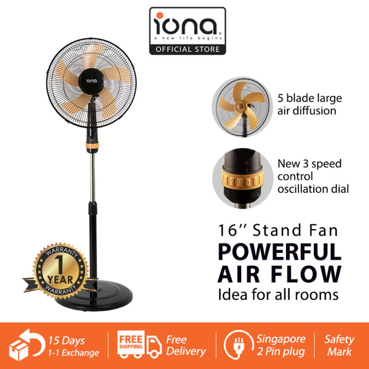 IONA 16" Stand Fan NTUC FairPrice