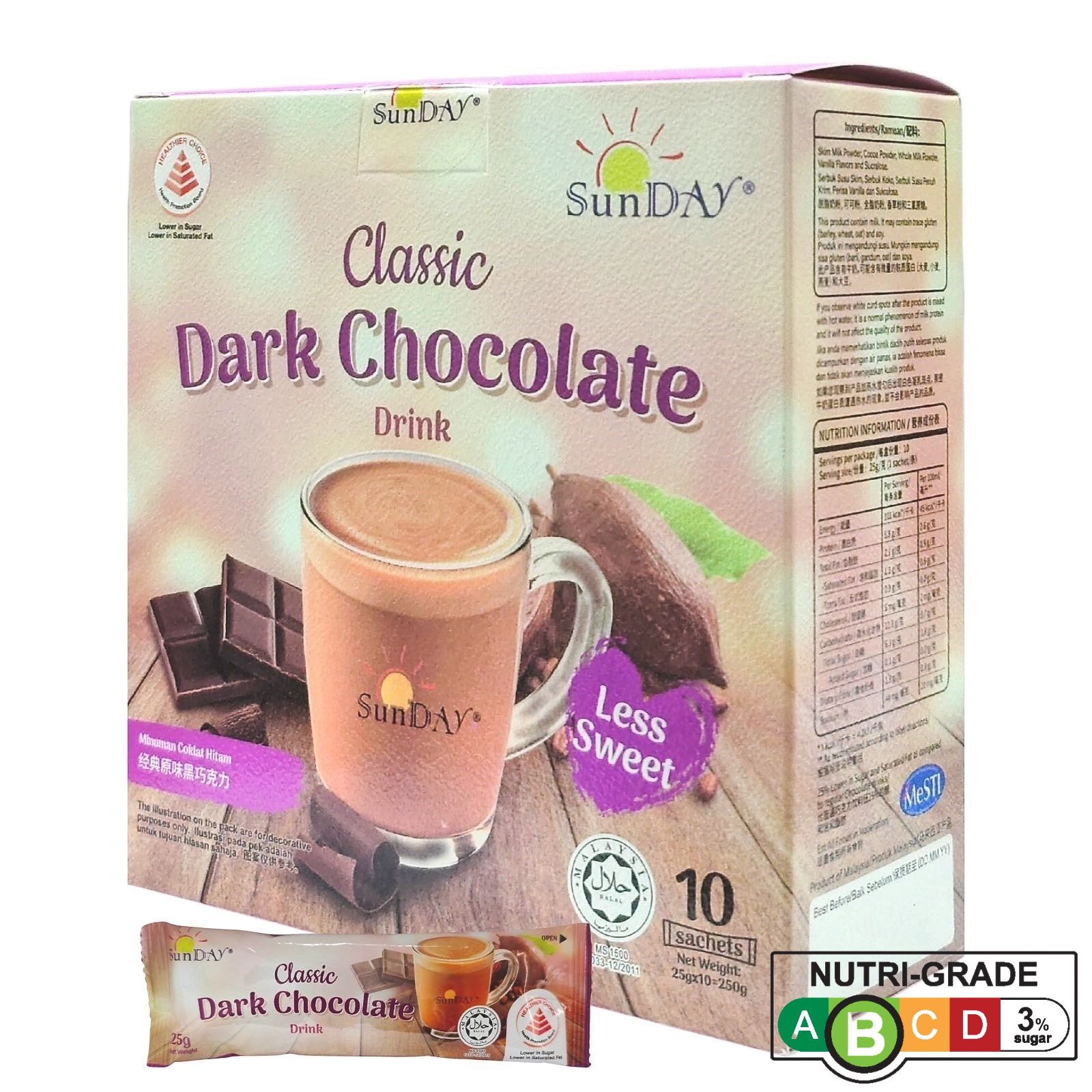 Sunday Classic Dark Chocolate Drink Less Sweet Ntuc Fairprice