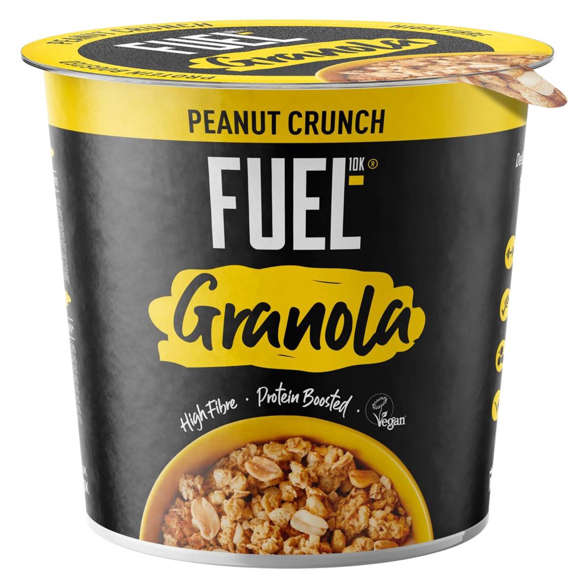 FUEL10K Peanut Crunch Protein Boosted Granola Pot NTUC FairPrice