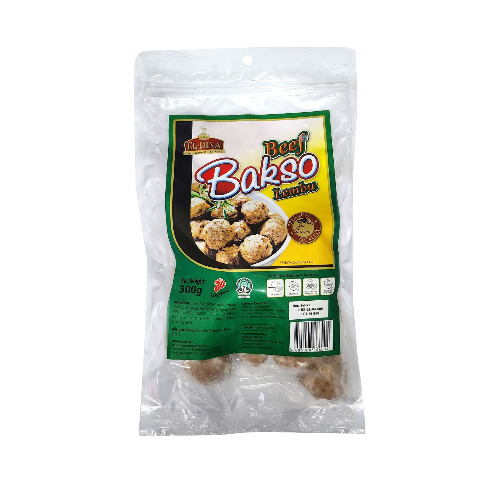 ELDina Beef Bakso Halal Meat Ball (Frozen) NTUC FairPrice