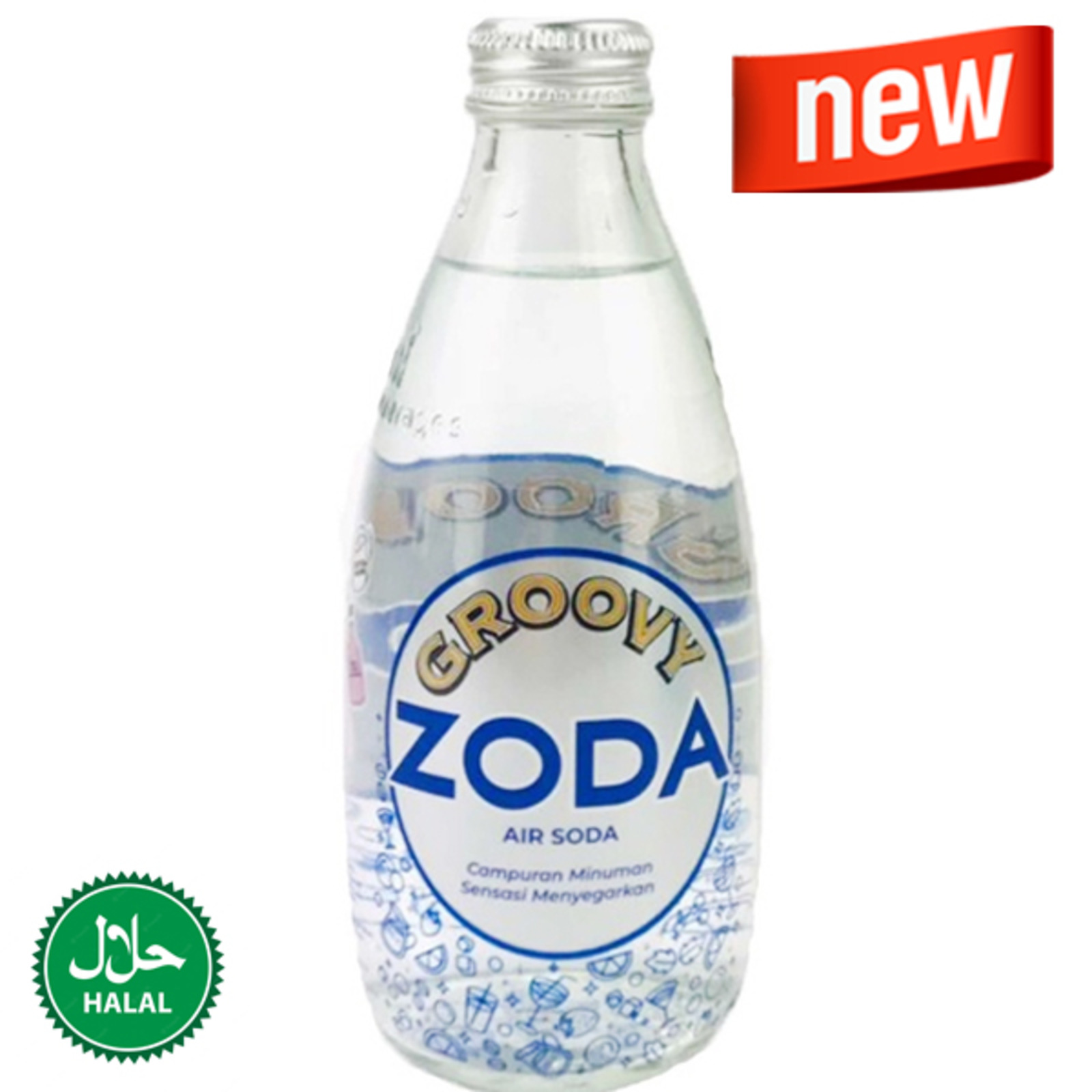 Groovy Zoda Refreshing Drink Glass Bottle NTUC FairPrice