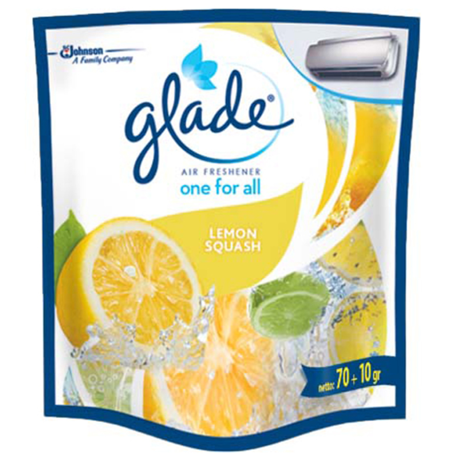 Glade Car Fresh Air Freshener Fresh Lemon Scent 70+10G 80 G NTUC