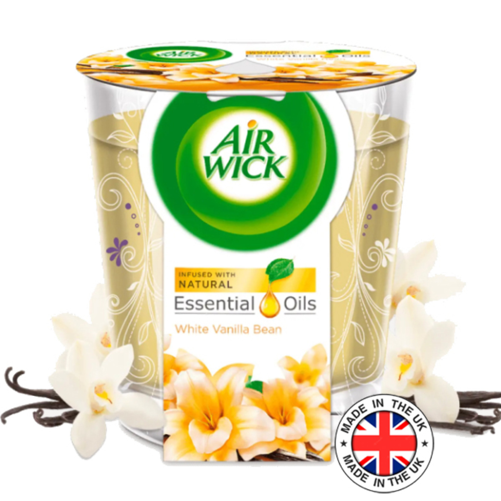 Airwick Candle Infused with Natural Essential Oil Vanilla Bea NTUC