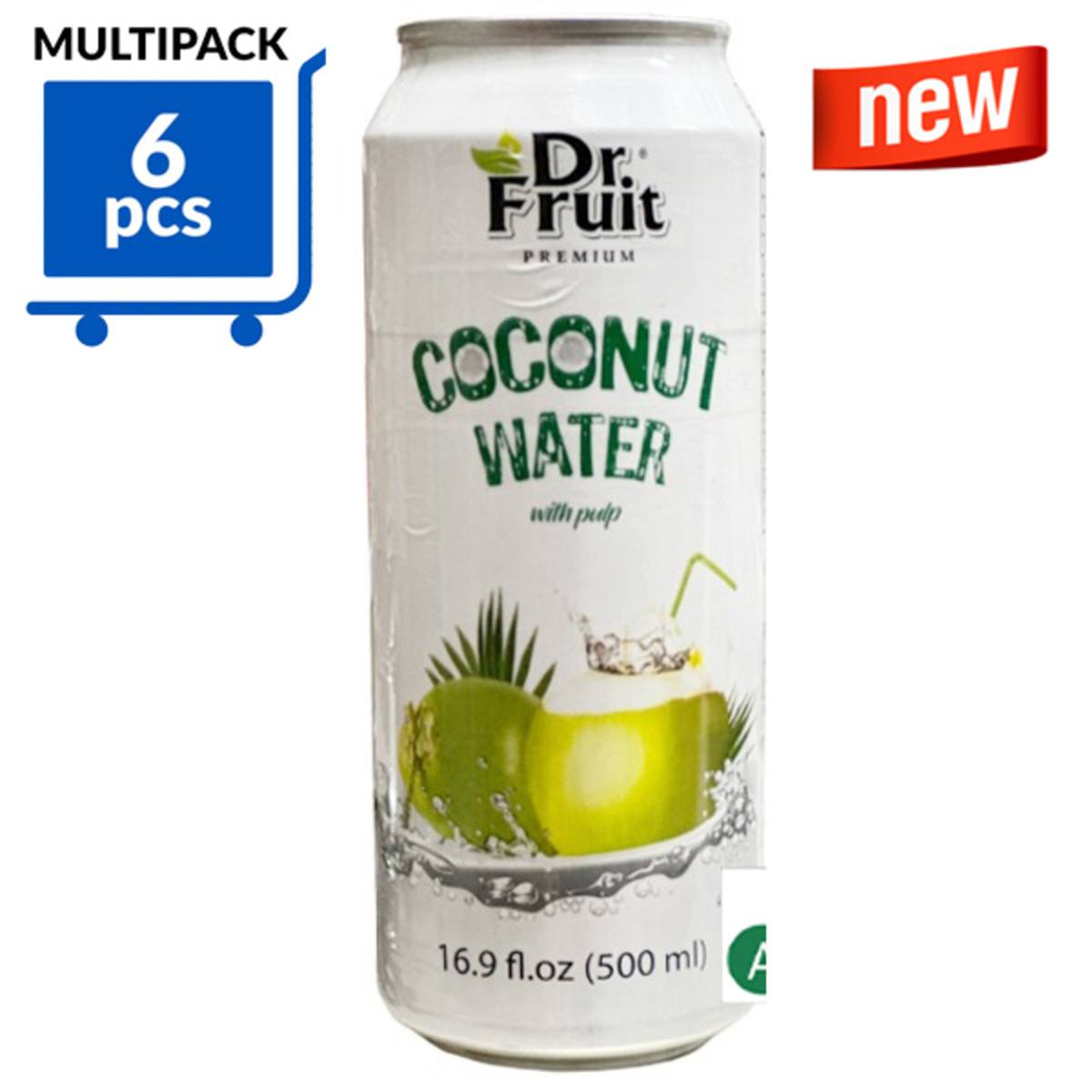 Dr Fruit Coconut Water with Pulp Can Drink Sweety & Healthy NTUC