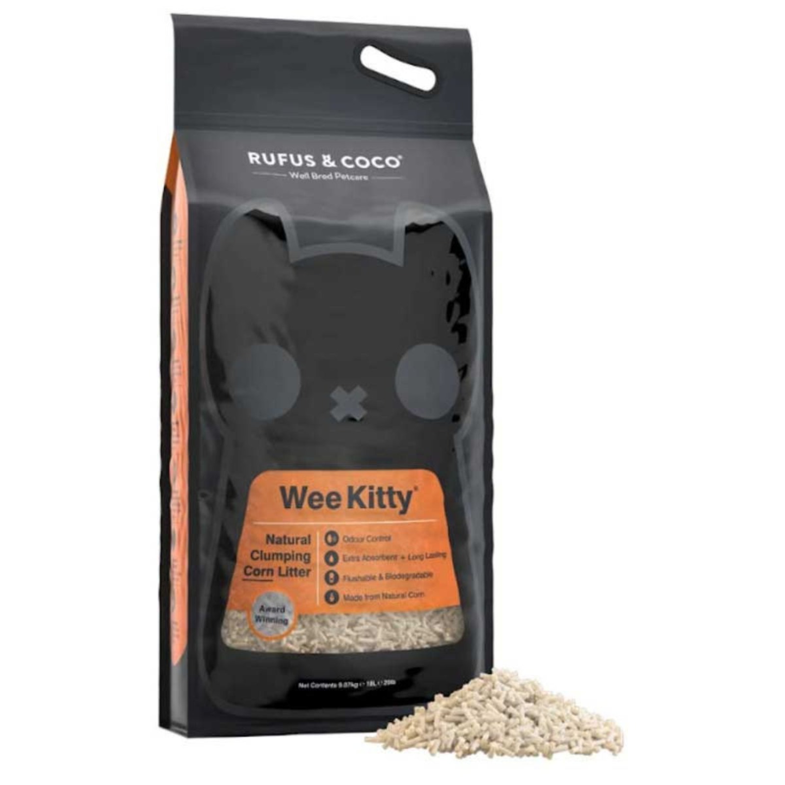Rufus & Coco Wee Kitty Clumping Corn Litter 18L NTUC FairPrice