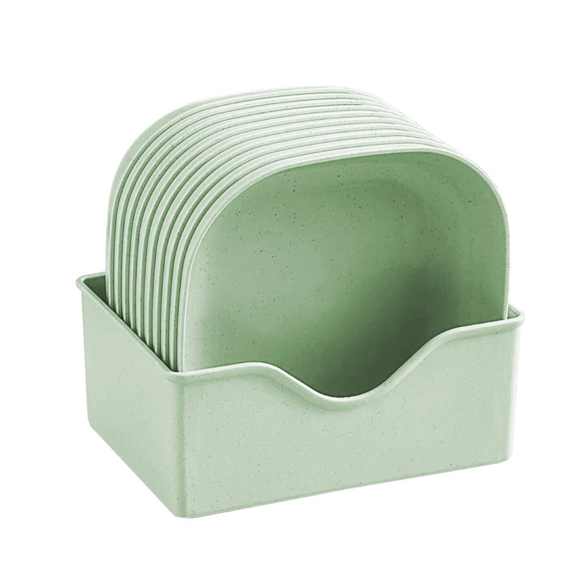 BEST Choice Green Wheat Straw Plate Set NTUC FairPrice