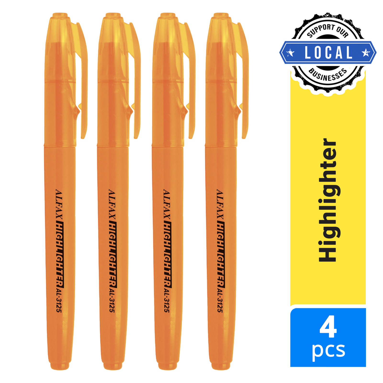 Alfax AL3125 Slim Highlighter Orange NTUC FairPrice