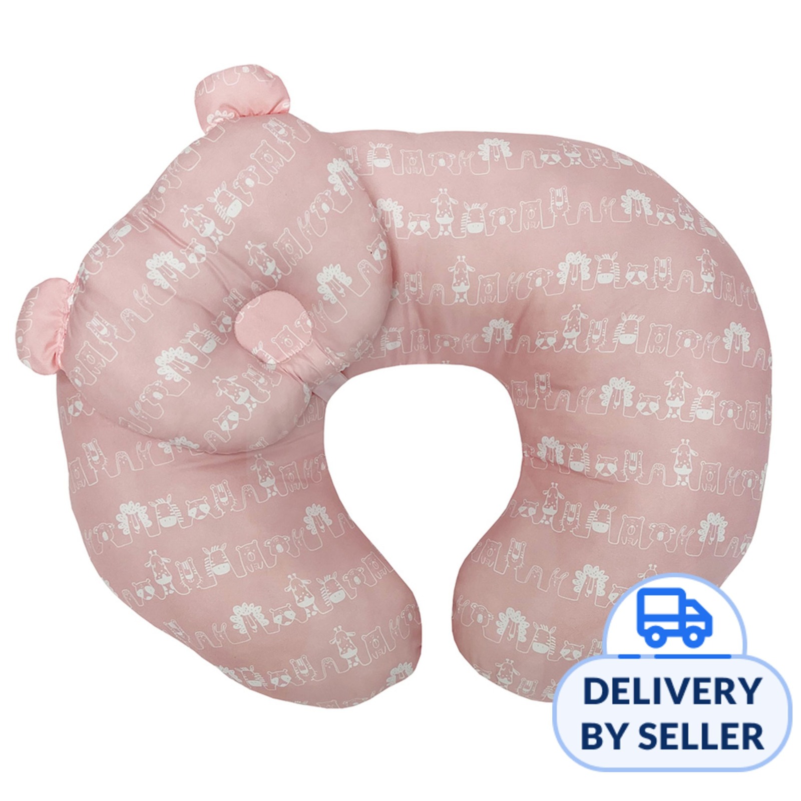 Lucky Baby Cuddle'U Nursing Pillow + Infant Pillow Pink NTUC FairPrice