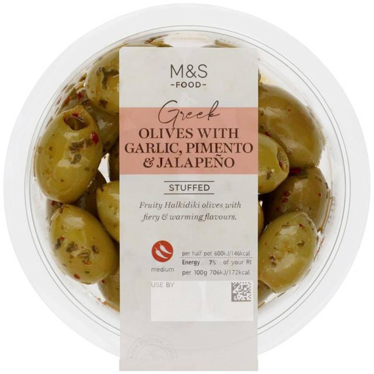Marks & Spencer Olives with garlic, Pimento & Jalapeno NTUC FairPrice