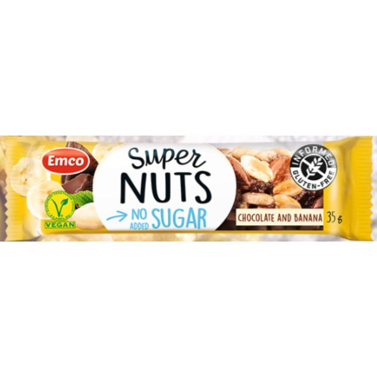 Emco GlutenFree No Sugar Super Nut Bar (Chocolate & Banana) NTUC