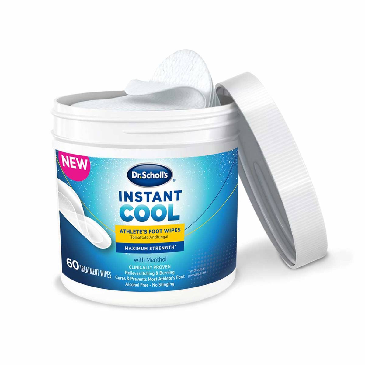 Dr.Scholl's Instant Cool Athlete's Foot Wipes 60ct NTUC FairPrice